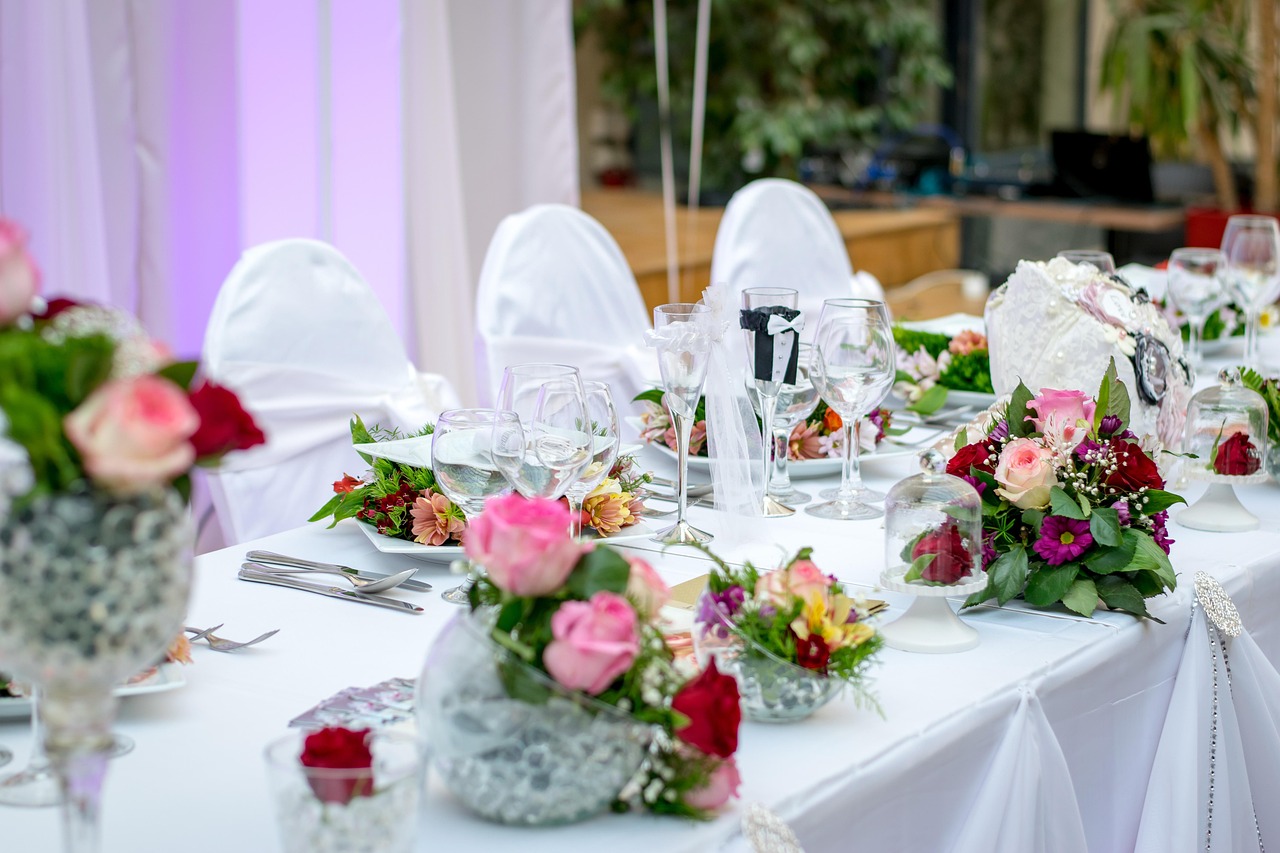 Chicopee MA elegant wedding table arrangement